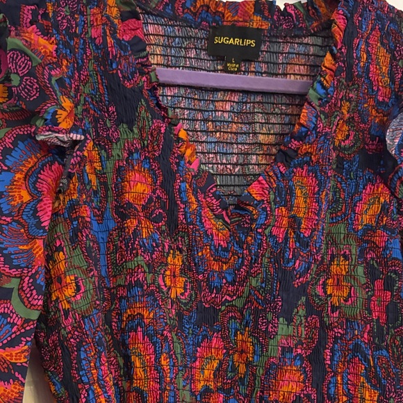 Sugarlips Vibrant Floral Midi Dress - Picture 2 of 3